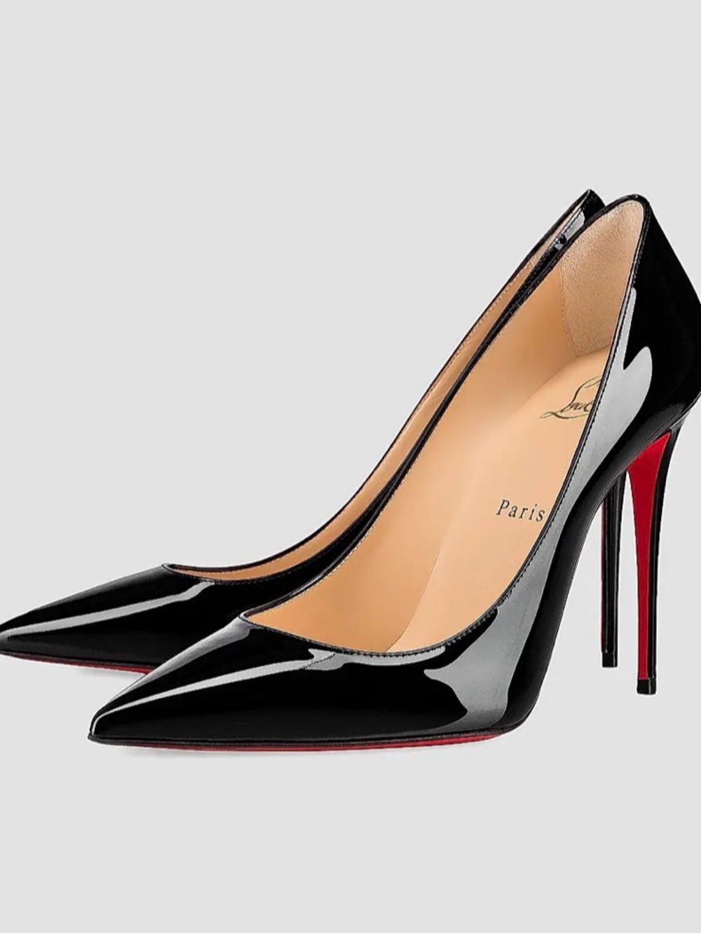 Christian Louboutin Kate 100 Black Nappa Pumps Size 40 Authentic